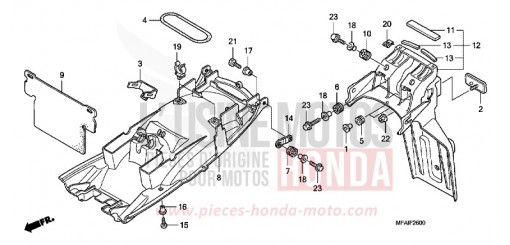 GARDE-BOUE ARRIERE CBF1000A9 de 2009